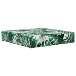 vidaXL Vankúš na vonkajšiu pohovku 3 pcs Vzor listov Polyester – Obrázok 4