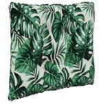vidaXL Vankúš na vonkajšiu pohovku 3 pcs Vzor listov Polyester – Obrázok 5