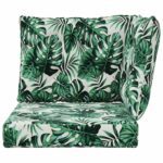 vidaXL Vankúš na vonkajšiu pohovku 3 pcs Vzor listov Polyester – Obrázok 6