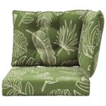 vidaXL Vankúš na vonkajšiu pohovku 3 pcs Design s listami Polyester – Obrázok 6