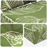 vidaXL Vankúš na vonkajšiu pohovku 3 pcs Design s listami Polyester – Obrázok 8