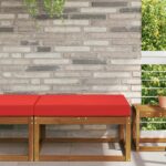 vidaXL Vankúš na vonkajšiu pohovku Červená 80 x 80 x 8 cm Polyester