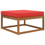 vidaXL Vankúš na vonkajšiu pohovku Červená 80 x 80 x 8 cm Polyester – Obrázok 3