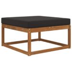 vidaXL Vankúš na vonkajšiu pohovku Čierny 80 x 80 x 8 cm Polyester – Obrázok 3