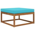 vidaXL Vankúš na vonkajšiu pohovku Tyrkysová 80 x 80 x 8 cm Polyester – Obrázok 3