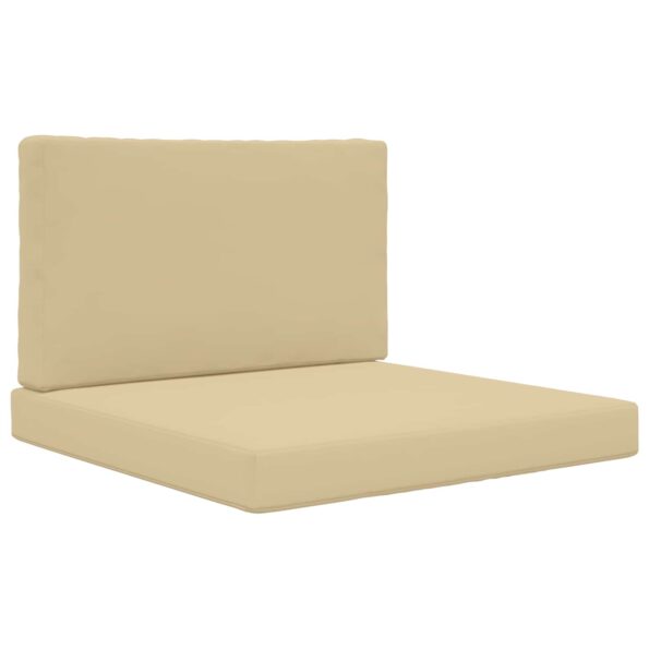 vidaXL Vankúš na vonkajšiu pohovku 2 pcs Béžová Polyester – Obrázok 2