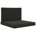 vidaXL Vankúš na vonkajšiu pohovku 2 pcs Čierny Polyester – Obrázok 2