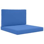 vidaXL Vankúš na vonkajšiu pohovku 2 pcs Královská modrá Polyester – Obrázok 2