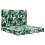 vidaXL Vankúš na vonkajšiu pohovku 2 pcs Vzor listov Polyester – Obrázok 2