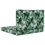 vidaXL Vankúš na vonkajšiu pohovku 2 pcs Vzor listov Polyester – Obrázok 7