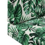 vidaXL Vankúš na vonkajšiu pohovku 2 pcs Vzor listov Polyester – Obrázok 9
