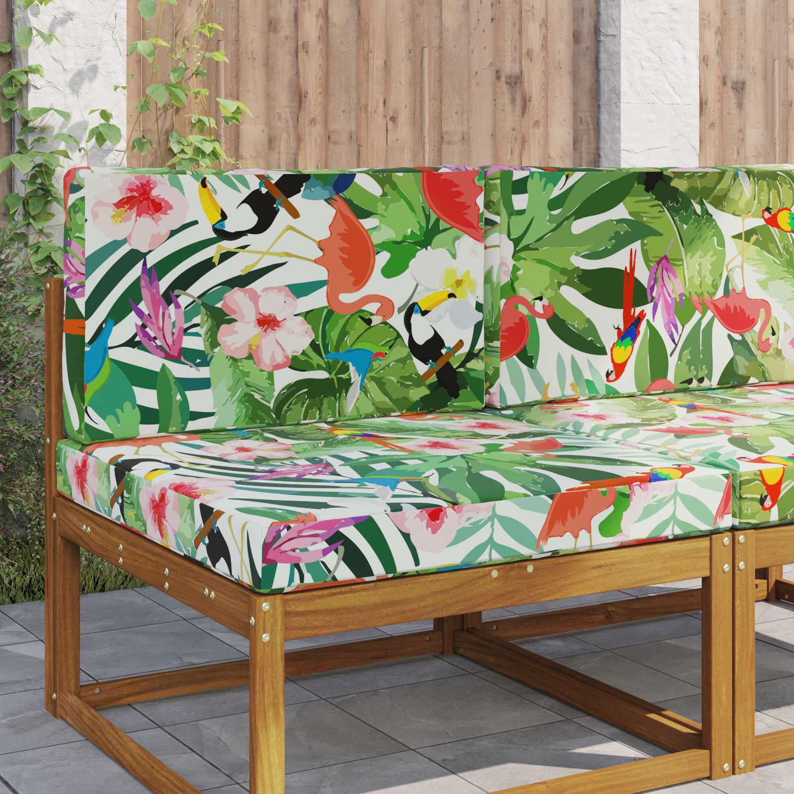 900842_1.jpg vidaXL Vankúš na vonkajšiu pohovku 2 pcs farebné Polyester – Obrázok 1