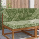 vidaXL Vankúš na vonkajšiu pohovku 2 pcs Design s listami Polyester