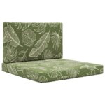 vidaXL Vankúš na vonkajšiu pohovku 2 pcs Design s listami Polyester – Obrázok 2