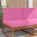 vidaXL Vankúš na vonkajšiu pohovku 2 pcs Ružová Polyester