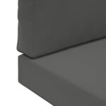 vidaXL Vankúš na vonkajšiu pohovku 3 pcs Antracit Polyester – Obrázok 9