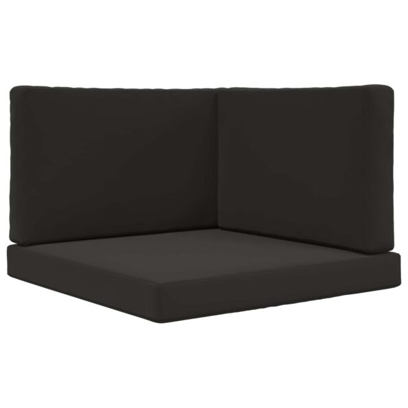 vidaXL Vankúš na vonkajšiu pohovku 3 pcs Čierny Polyester – Obrázok 2