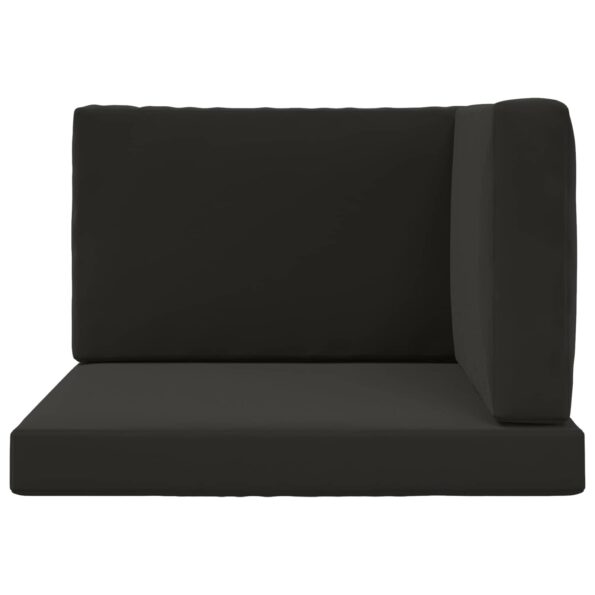 vidaXL Vankúš na vonkajšiu pohovku 3 pcs Čierny Polyester – Obrázok 6