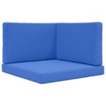 vidaXL Vankúš na vonkajšiu pohovku 3 pcs Královská modrá Polyester – Obrázok 2