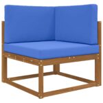 vidaXL Vankúš na vonkajšiu pohovku 3 pcs Královská modrá Polyester – Obrázok 3