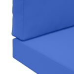 vidaXL Vankúš na vonkajšiu pohovku 3 pcs Královská modrá Polyester – Obrázok 9