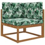 vidaXL Vankúš na vonkajšiu pohovku 3 pcs Vzor listov Polyester – Obrázok 3