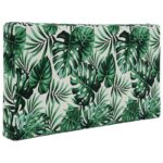 vidaXL Vankúš na vonkajšiu pohovku 3 pcs Vzor listov Polyester – Obrázok 5