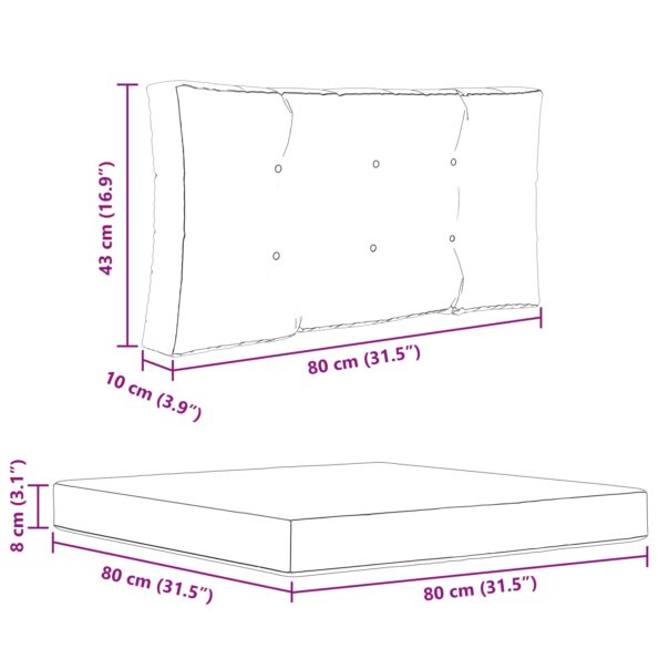 vidaXL Vankúš na vonkajšiu pohovku 3 pcs Antracit Polyester – Obrázok 10