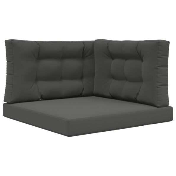 vidaXL Vankúš na vonkajšiu pohovku 3 pcs Antracit Polyester – Obrázok 2
