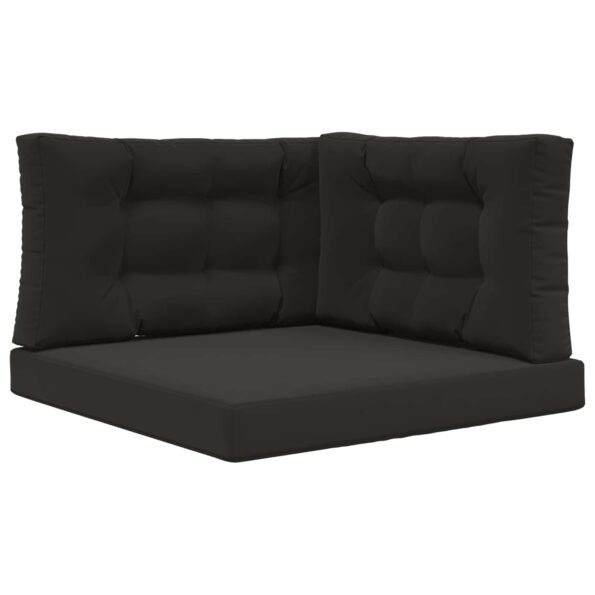 vidaXL Vankúš na vonkajšiu pohovku 3 pcs Čierny Polyester – Obrázok 2
