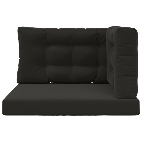 vidaXL Vankúš na vonkajšiu pohovku 3 pcs Čierny Polyester – Obrázok 6