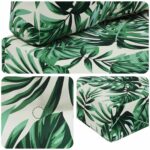 vidaXL Vankúš na vonkajšiu pohovku 3 pcs Vzor listov Polyester – Obrázok 8