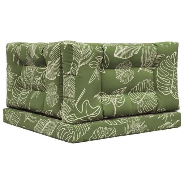 vidaXL Vankúš na vonkajšiu pohovku 3 pcs Design s listami Polyester – Obrázok 7