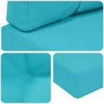 vidaXL Vankúš na vonkajšiu pohovku 3 pcs Tyrkysová Polyester – Obrázok 8