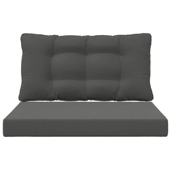 vidaXL Vankúš na vonkajšiu pohovku 2 pcs Antracit Polyester – Obrázok 6