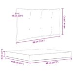 vidaXL Vankúš na vonkajšiu pohovku 2 pcs Krémová Polyester – Obrázok 10