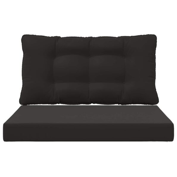 vidaXL Vankúš na vonkajšiu pohovku 2 pcs Čierny Polyester – Obrázok 6