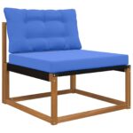 vidaXL Vankúš na vonkajšiu pohovku 2 pcs Královská modrá Polyester – Obrázok 3