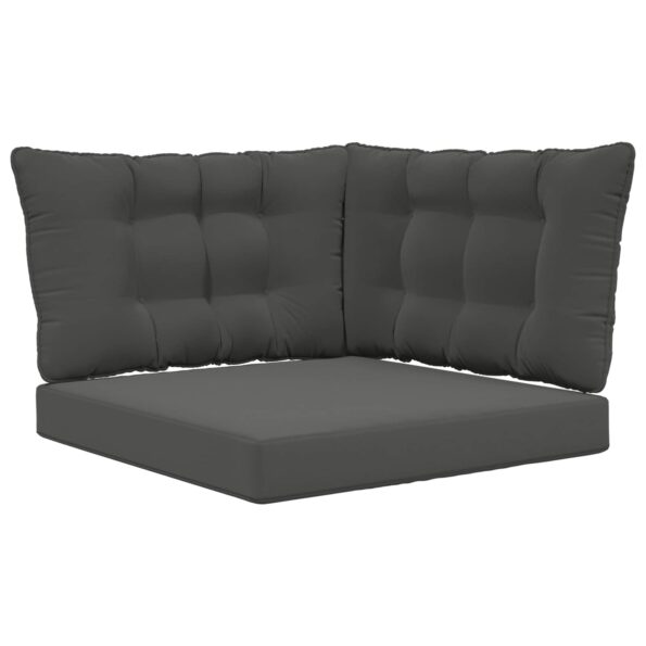 vidaXL Vankúš na vonkajšiu pohovku 3 pcs Antracit Polyester – Obrázok 2