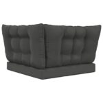 vidaXL Vankúš na vonkajšiu pohovku 3 pcs Antracit Polyester – Obrázok 7