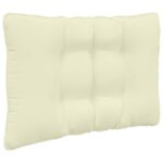 vidaXL Vankúš na vonkajšiu pohovku 3 pcs Krémová Polyester – Obrázok 5