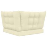 vidaXL Vankúš na vonkajšiu pohovku 3 pcs Krémová Polyester – Obrázok 7