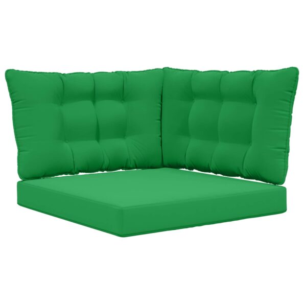 vidaXL Vankúš na vonkajšiu pohovku 3 pcs Zelená Polyester – Obrázok 2