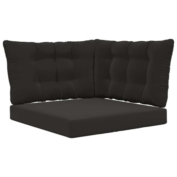 vidaXL Vankúš na vonkajšiu pohovku 3 pcs Čierny Polyester – Obrázok 2