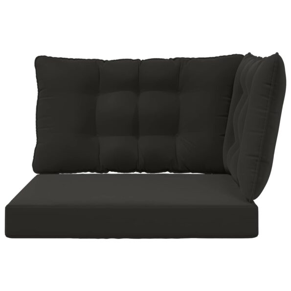 vidaXL Vankúš na vonkajšiu pohovku 3 pcs Čierny Polyester – Obrázok 6