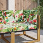 vidaXL Vankúš na vonkajšiu pohovku 3 pcs farebné Polyester