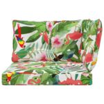 vidaXL Vankúš na vonkajšiu pohovku 3 pcs farebné Polyester – Obrázok 6