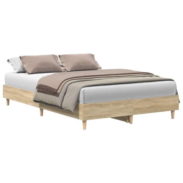 vidaXL Rám postele Sonoma 137 x 190 cm Kompozitné drevo – Obrázok 3