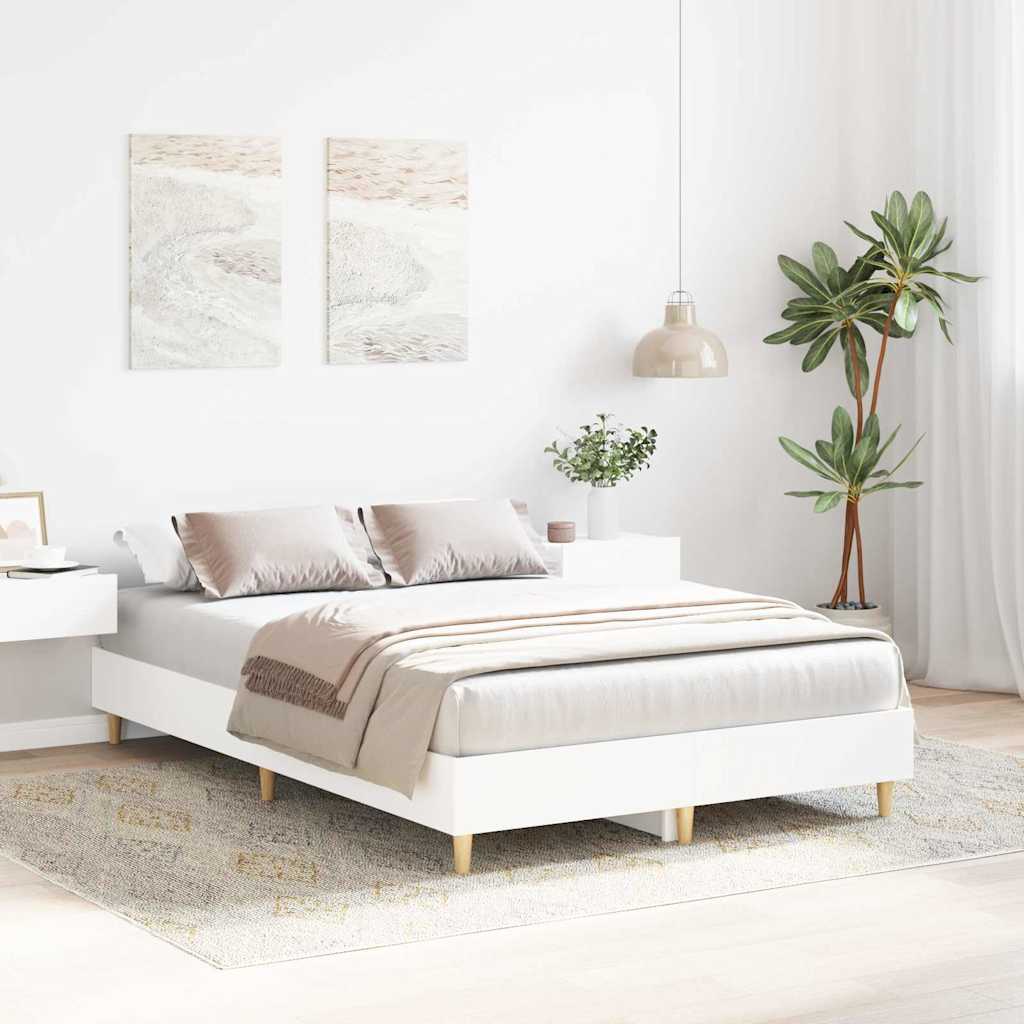 901003_1.jpg vidaXL Rám postele Biela 137 x 190 cm Kompozitné drevo – Obrázok 1