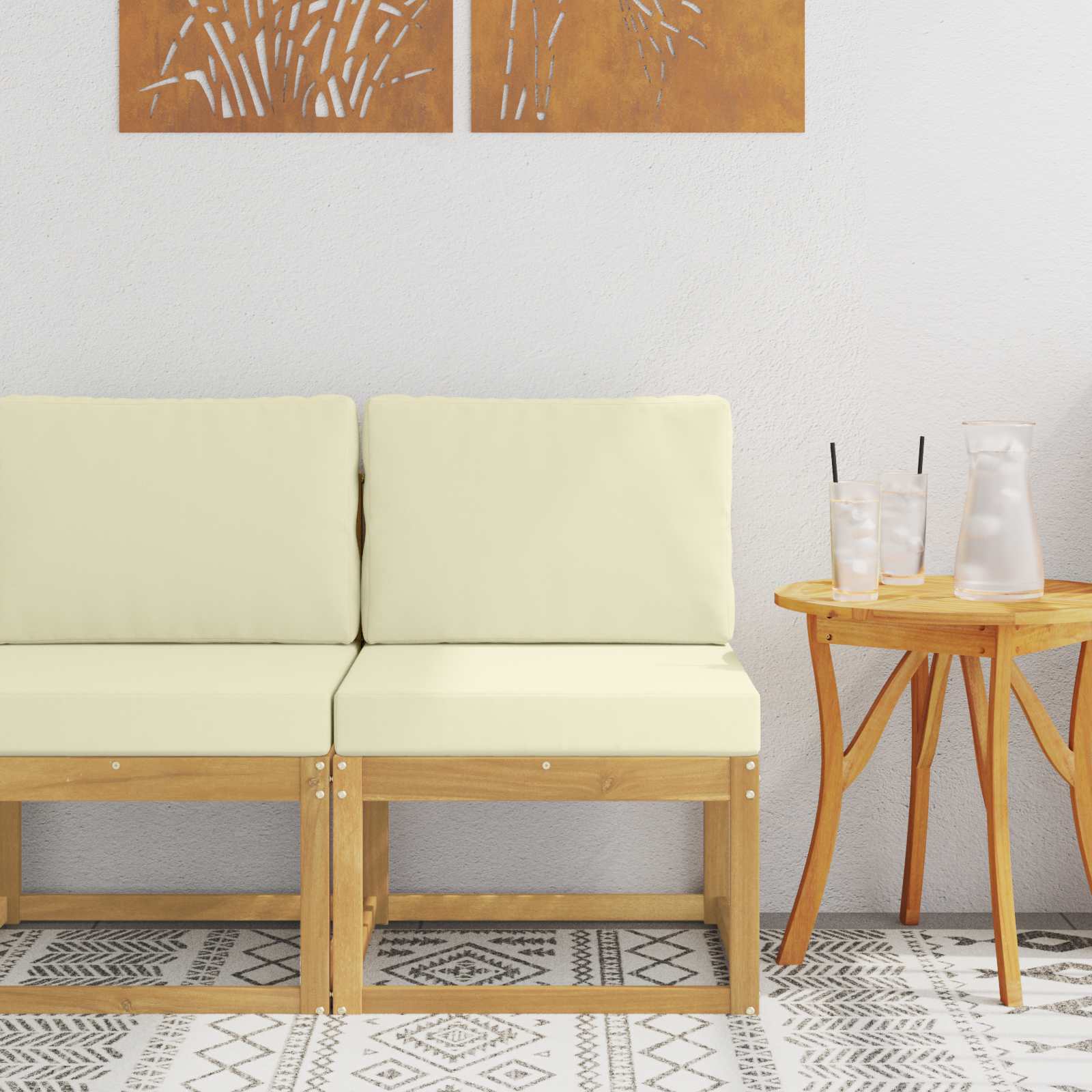 901458_1.jpg vidaXL Záhradná súprava gaučov Biela a krémová 59 x 63 x 73 cm – Obrázok 1